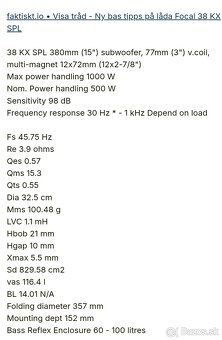 Focal 38 Kx spl subwoofer - 5