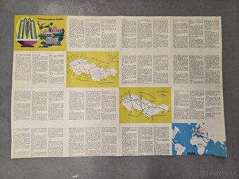 Československé kúpele ilustrovaná mapa 96 X 64 cm - 5