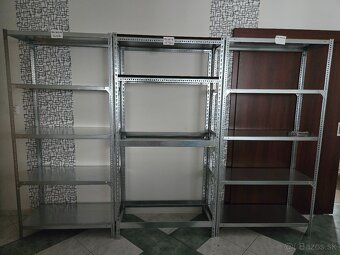 Pozinkované kovové skrutkované skladové regály - 5