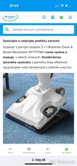 Vysávač a parný mop v jednom Rowenta RY7777WH - 5