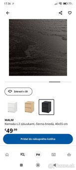 Na predaj 2ks nočný stolík MALM IKEA - 5