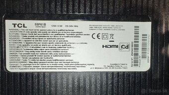 TCL 55P61B funkčný, rozbitý display - 5
