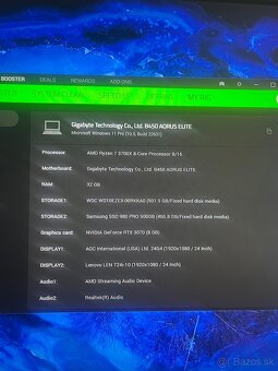 Ryzen 7 3700X , RTX 3070 8gb, 32gb ram, NVME 500gb + 1tb hdd - 5