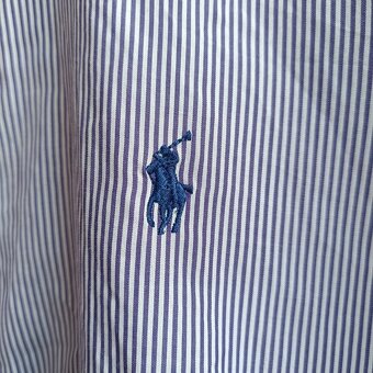 Polo Ralph Lauren fialová pruhovaná košeľa s dlhým rukávom M - 5