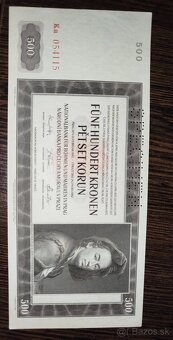 500 korún 1942 Protektorát. SPECIMEN Top stav - 5