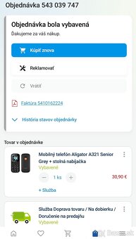 Predam mobil Aligator A321 Senior s SOS funkciou - 5