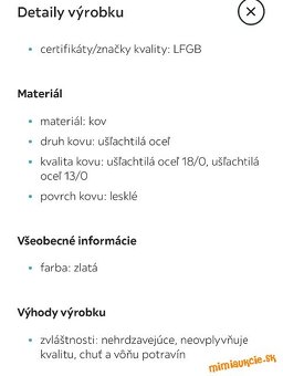 Exlkuzívna príborová sada zlatá, PC 95,99 € - 5