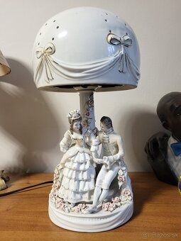 Dokonalá starozitna porcelánová lampa - 5