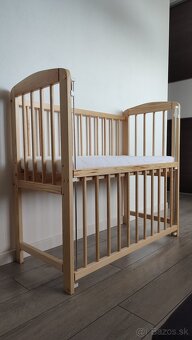 Borovicová detská postieľka k posteli 90x40 - 5