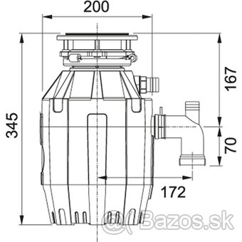 Drvic - drtic odpadu Franke Turbo Elite TE-75 | 134.0535.241 - 5