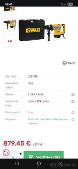DeWalt D25733K Kombinované kladivo SDS Max 1600W, 13,3J - 5