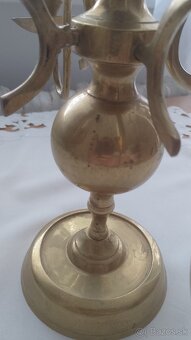 Vintage mosadzny svietnik.80roky - 5