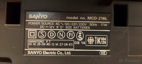Predám rádiomagnetofon s CD Sanyo MCD-Z16L - 5