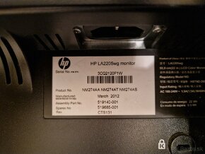 HP Compaq LA2205wg 22", DisplayPort , VGA, DVI-D, USB hub - 5