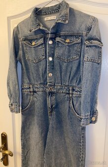 Zara riflovy overal s dlhym rukavom velkost 134 - 5