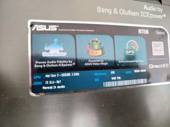 notebook Asus N73S i7-2630QM, nVidia GT540M, 17" na ND /ND9 - 5