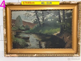 Obrazy pekné olejomaľby na plátne 9 kusov - 5