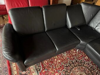 Luxusní rohová kožená sedací souprava, 3199 - 5