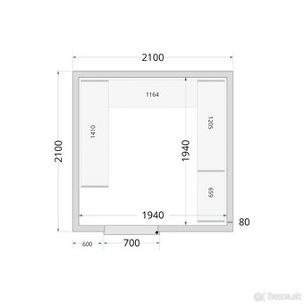 Chladiaca/mraziaca komora 3–20 m³ panely, bez monobloku - 5