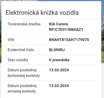 KIA CARENS 2018, 1685.00 cm³ 104.00 kW - 5