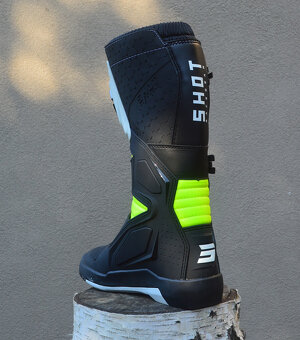 boty čižmy topánky, fluo žlté shot race atv - 5