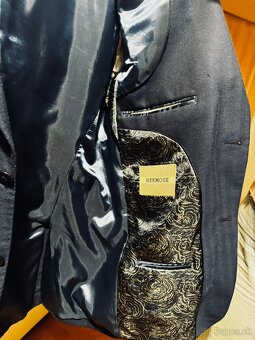 Tmavomodrý pánsky oblek- komplet set - 5