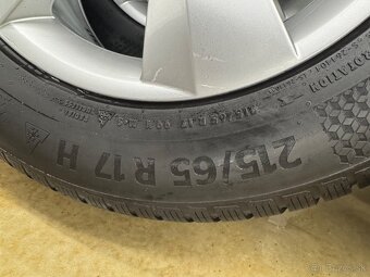 ALU disky Skoda 5x112 s zimne pneu 215/65 r17 - 5