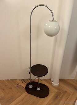 Podlahová chrómovaná lampa - funkcionalizmus - 5