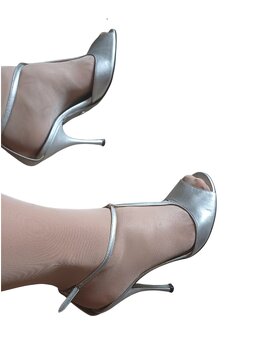 DOLCE GABBANA strieborné kožené sandále 38.5 originaly - 5
