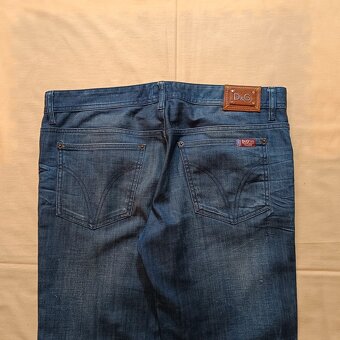 Dolce & Gabbana vintage rovné modré džínsy široké baggy 33 - 5