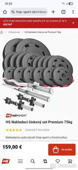 Činkový set Premium 75kg - 5