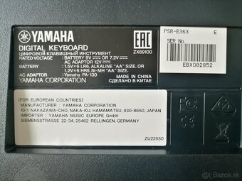 Digital Keyboard YAMAHA PSR-E363 - 5