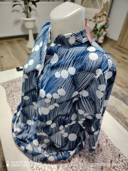 Bluzka modro-biela - 5