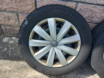 Predám zimné komplety VW 215/60 R16 s pneu Continental - 5