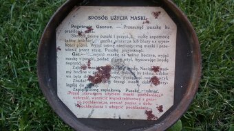 Stará plynová maska, poľské nápisy, neviem - 5