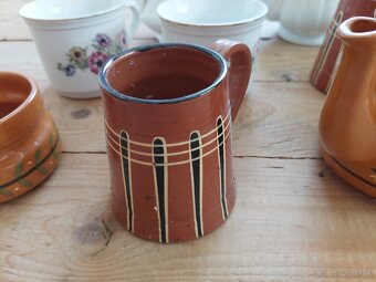 🔥Retro tradičná keramika 4 džbány + 9 pohárov - 5