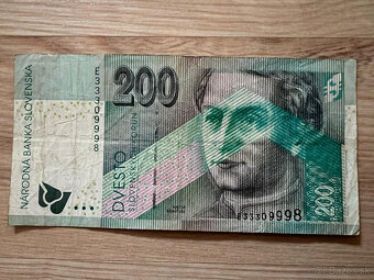 Slovenské bankovky 200 SK rok 1999 séria E - 5