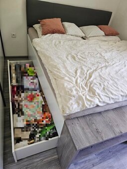 Spálňová zostava manželská posteľ skriňa komoda - 5