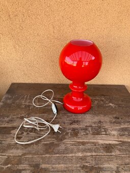 Stolní lampička - retro - červená - 5