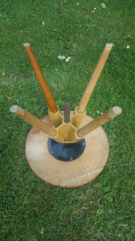 Retro buková stolička ku klavíru - 5