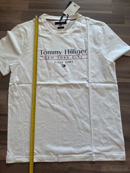 tommy hilfiger tricko zelene alebo biele L - 5