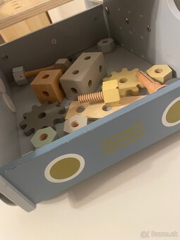 Drevené chodítko auto s náradím - 5