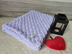 Pletená detská deka bledo-fialová - 5