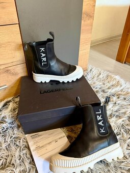 karl lagerfeld original stylove luxusne jarne kozene cizmy - 5