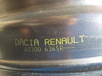 Originál plech.disky 6,5Jx16 rozteč5x114,3 ET50 DACIA DUSTER - 5