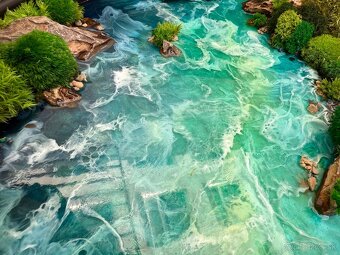 Machový obraz s epoxidom 48cm priemer - 5