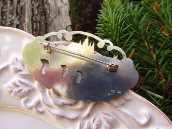 Strieborná brošňa mesto Praha, Ag 800 - 5