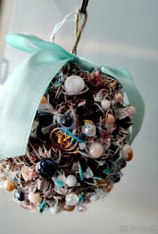 Zimný koralkový vianočný set - hadmade - 5