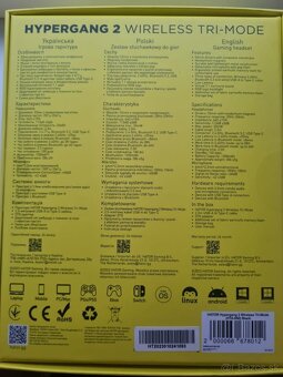 Predám slúchadlá HATOR Hypergang 2 wireless tri -mode - nove - 5