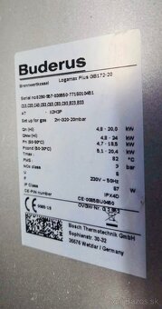 Buderus Logamax 20kW, plynový kotol závesný - 5